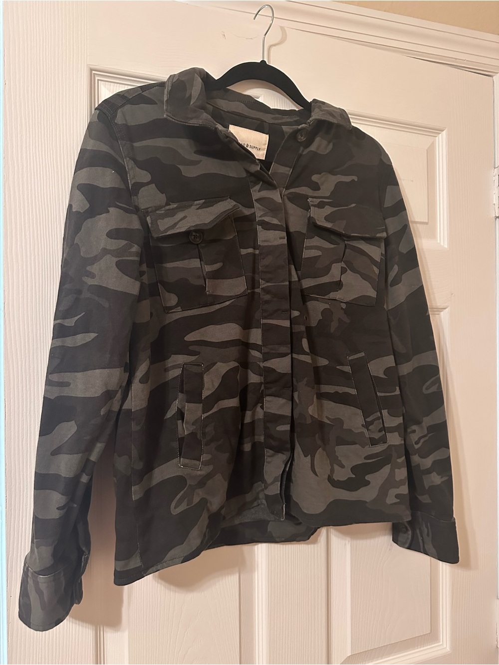 Thread & Supply Gray Camo Utility Jacket